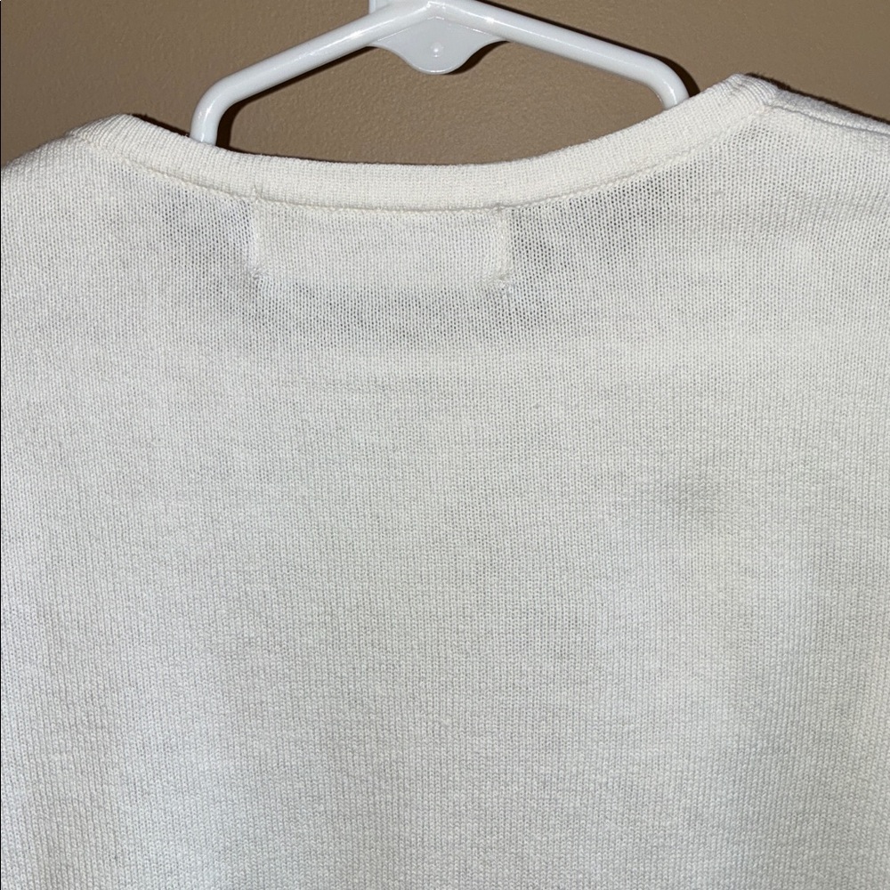 H&M Girls’ White Cotton Cardigan with Heart Accent - Picture 7 of 10